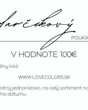 Darčekový poukaz v hodnote 100€